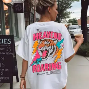The Heavens are Roaring Shirt, Retro Boho Bible Verse Shirt, Psalm 19:1, Faith Gift, Bible quote Shirt, Christian Mom Shirt, Jesus Lover