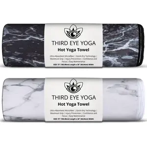 Third Eye Yoga - Hot Yoga Towel - Absorbent, Non Slip Quick Drying Microfiber Towel with Premium Grip Technology for Hot Yoga, Pilates, Stretching & General Fitness 72” x 26”