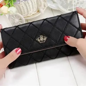 Women’s Pink Plaid Long Wallet – Cute PU Leather Phone Purse with Coin Pocket & Card Holder