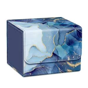 Card Deck Box Compatible with MTG/TCG/CCG, Fits Up 180+ Game Cards, Magnetic Game Card Storage Case with Divider, Organiser Box