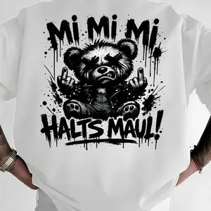 Lustiges Mi Mi Mi Bär T-Shirt für Alltag, Freizeit & Geschenk, Unisex Baumwollshirt für Damen & Herren mit Passform, USA-Made & Printed Apparel	