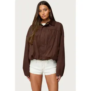 Alberta Faux Suede Bubble Jacket