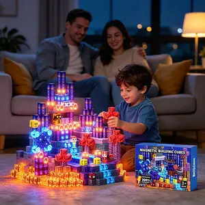 100pcs/150pcs/200pcs Magnetic Building Blocks, Blue Castle Set, Stem Montessori Sensory Toy, Birthday Gift for Kids Ages 4-8