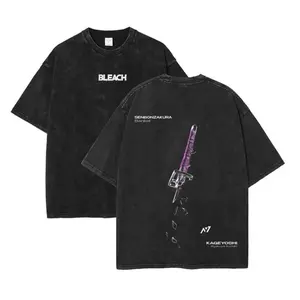 Bleach - Byakuya Streetwear Shirt, Japanese Anime T-Shirt, Unisex Anime T-Shirt Cotton, Streetwear Man Top Fabric Menswear，Anime fans, Bleach anime merchandise