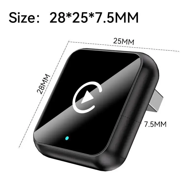 Compact Wireless CarPlay Adapter 2026, Mini USB Network Component Dongle for iPhone/Android, Hands-Free Call, Plug & Play Electronic Car Charger
