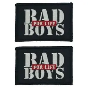 Bad Boys for Life Funny Military Action Movie Patch [3x2 Inch Hook Fastener Patch] 2 Piece for Jackets, Vests, Hats, Backpacks, and Tactical Gears.