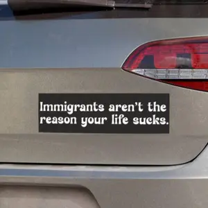 Pro-immigrant Fuck ICE Bumper Car Magnet, Anti Trump, Political Bumper Magnet