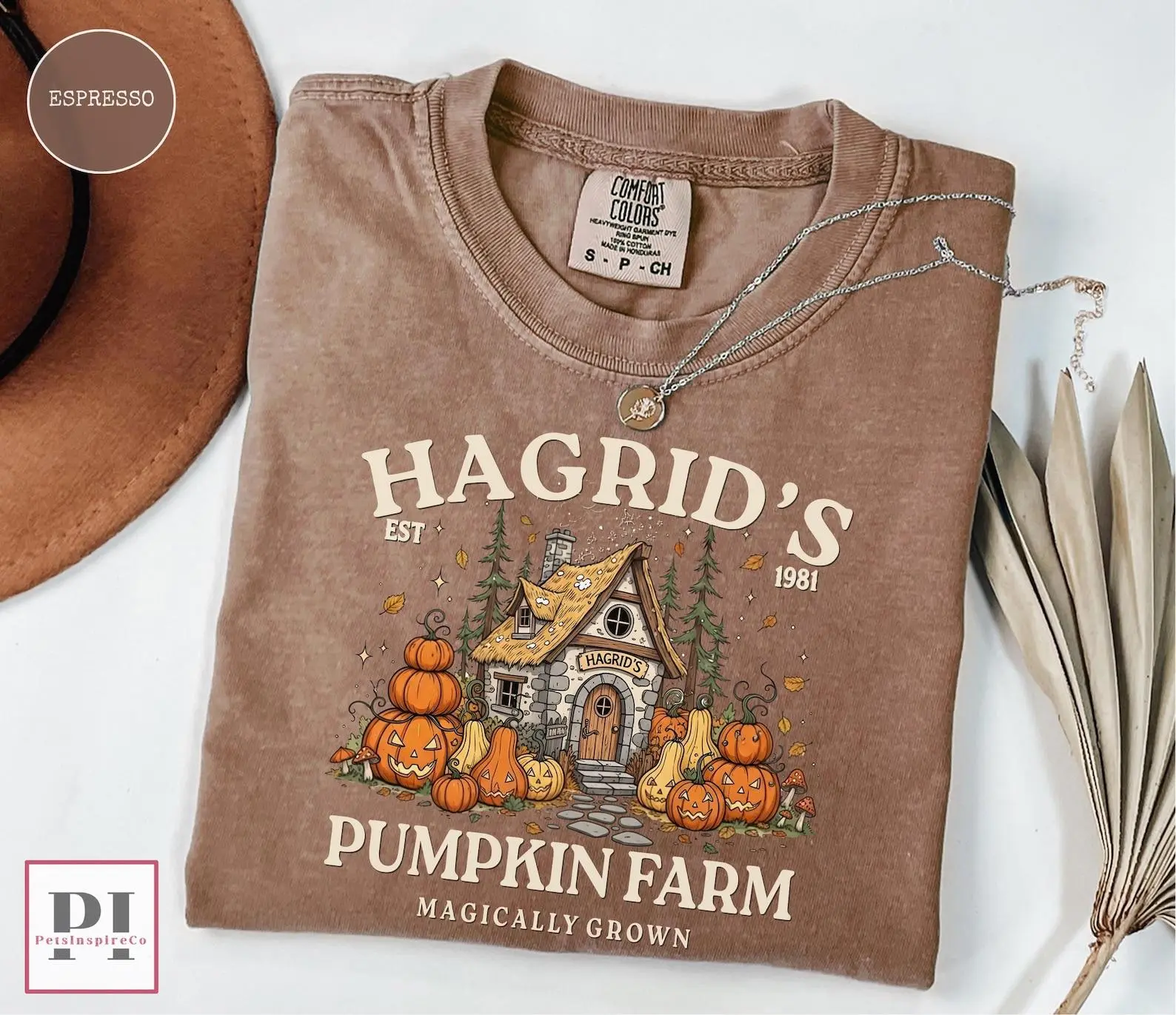 Comfort Colors Hagrid's Pumpkin Patch T-Shirt, Wizard Halloween Graphic Tee, Cozy Fall Pumpkin Shirt, Spooky Season Gift, Magic Theme