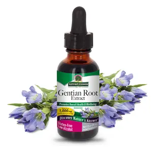 Nature's Answer Gentian Root with Organic-Alcohol 1000mg 1oz Extract | Supports Digestion and Liver Function | Gluten-Free, Non-GMO, Vegan, No Artificial Flavors or Preservatives | Single Count