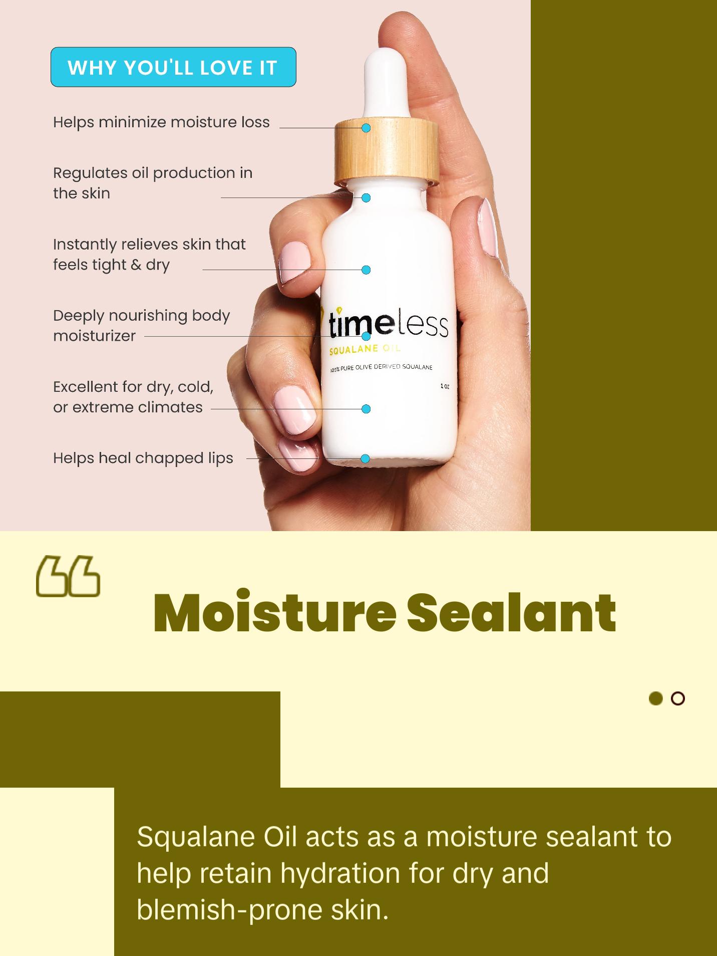 Timeless Skin Care Squalane Oil 100% Pure (30ml) – Hydrating, Moisturizing Vegan Oil for All Skin Types Timeless Skin Care Squalane Oil 100% Pure (30ml) – Hydrating, Moisturizing Vegan Oil for All Skin Types