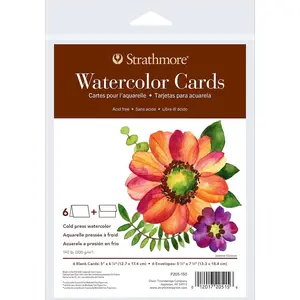 400 Series Watercolor Cards Cold Press 5x6.875 inches 6 Pack Envelopes Included Custom Greeting Cards for Weddings Events Birthdays