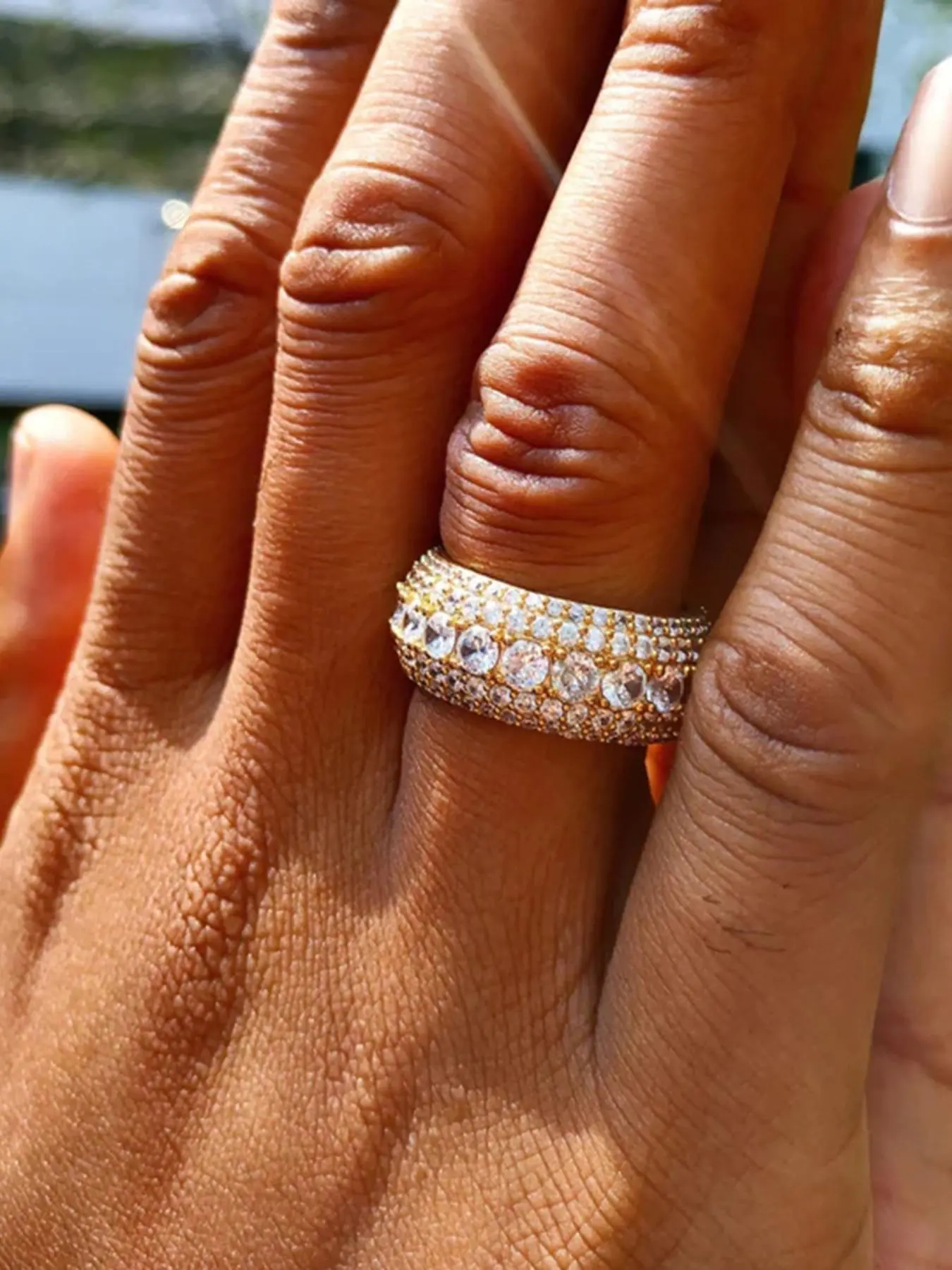 Rhinestone Decorated Ring, Fashion Accessories for Both Men & Women for Party, Daily Clothing Decor, Trendy All-match & Exquisite Jewelry for Birthday Gift