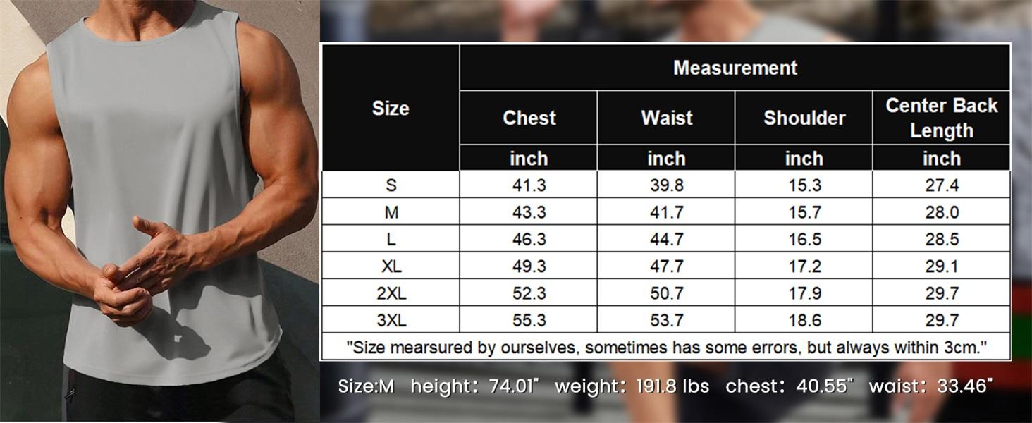 COOFANDY Mens Vests 1-3 Pack Workout Tank Top UPF 50+ Quick Dry Sleeveless Swim Shirt Gym Muscle Athletic Summer Beach T Shirts