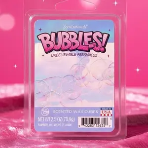 ScentSationals Bubbles Wax Melt - Unbelievable Freshness Scented Wax Cubes 2.5 oz Made in USA