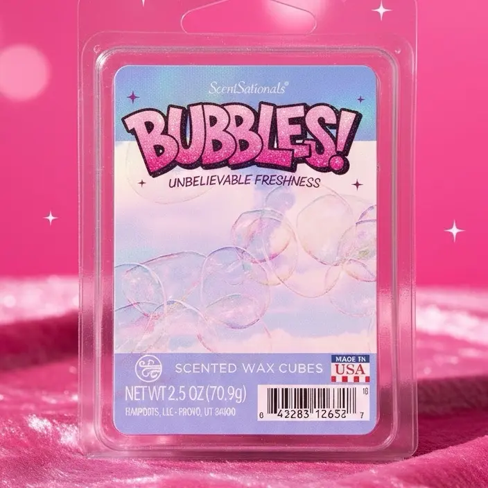 ScentSationals Bubbles Wax Melt - Unbelievable Freshness Scented Wax Cubes 2.5 oz Made in USA