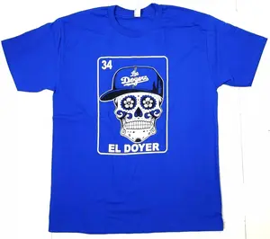 LOS DOYERS SUGARSKULL T-shirt Fernando 34 Los Angeles Baseball Tee Men's New, Graphic tees, Streetwear, Men gifts, T Shirt for Men, Top, Menswear