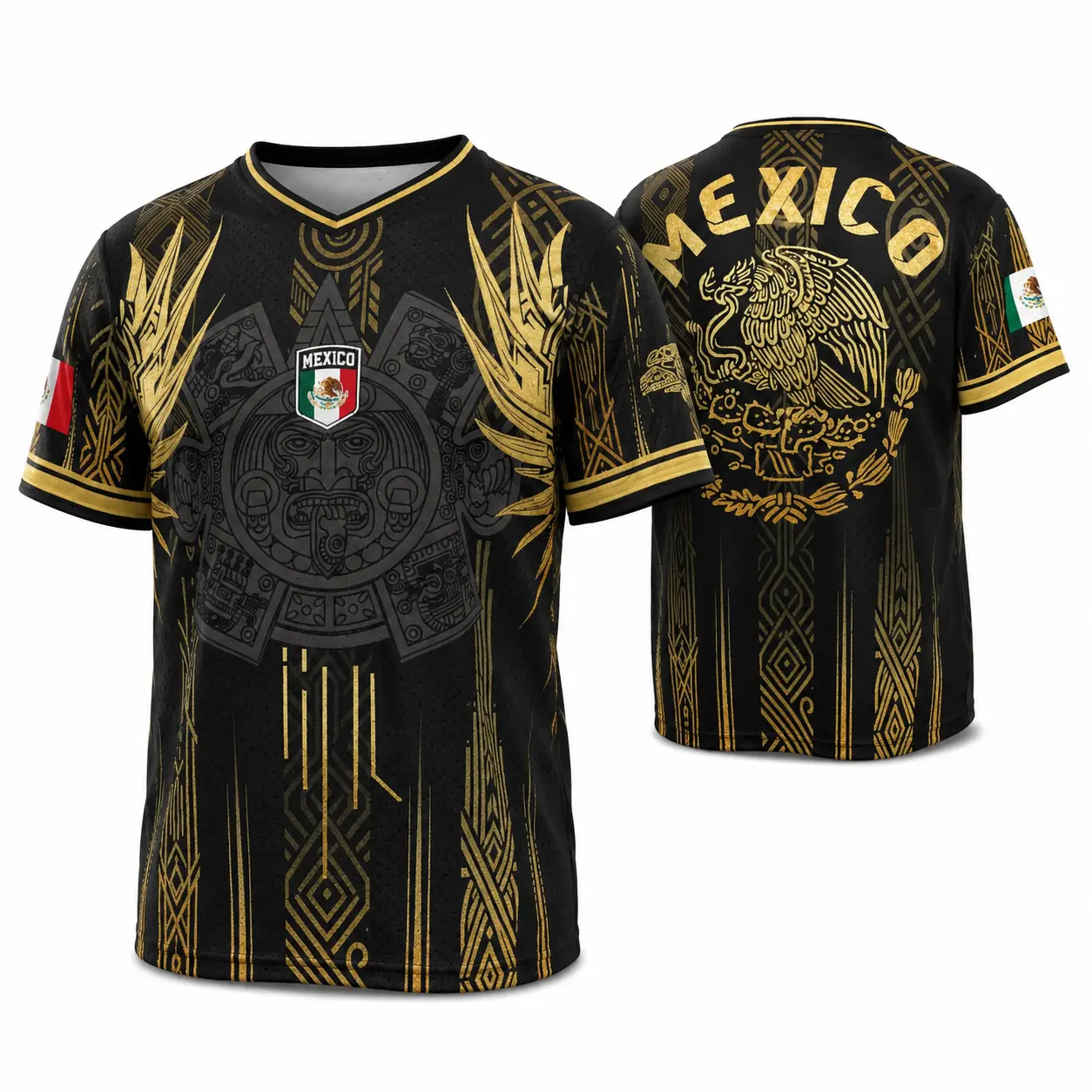 Men's Mexican Aztec Soccer Jersey - 2026 Mexico Football Jersey, Ideal Gift for Fans, Game Day Outfit Top, Mexico 2026 Jersey