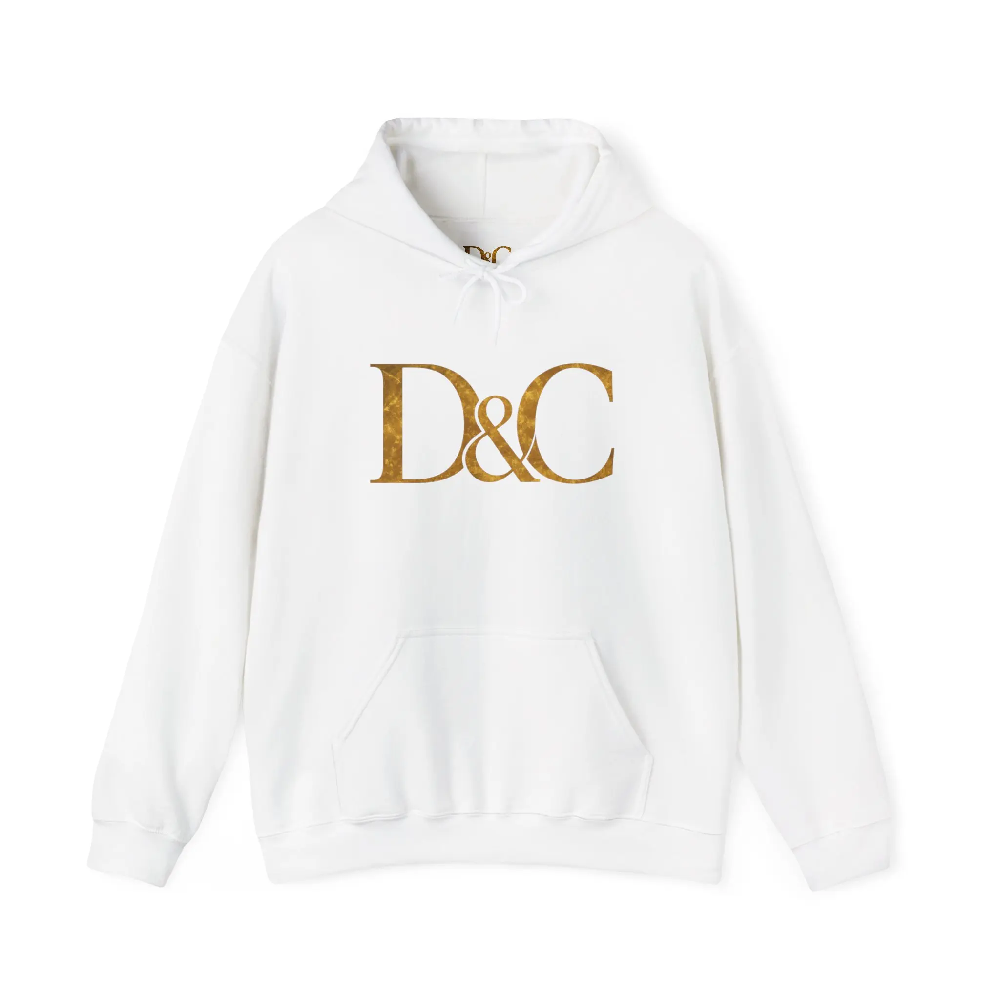 Gold D&C Monogram Hoodie | Initials Logo Sweatshirt