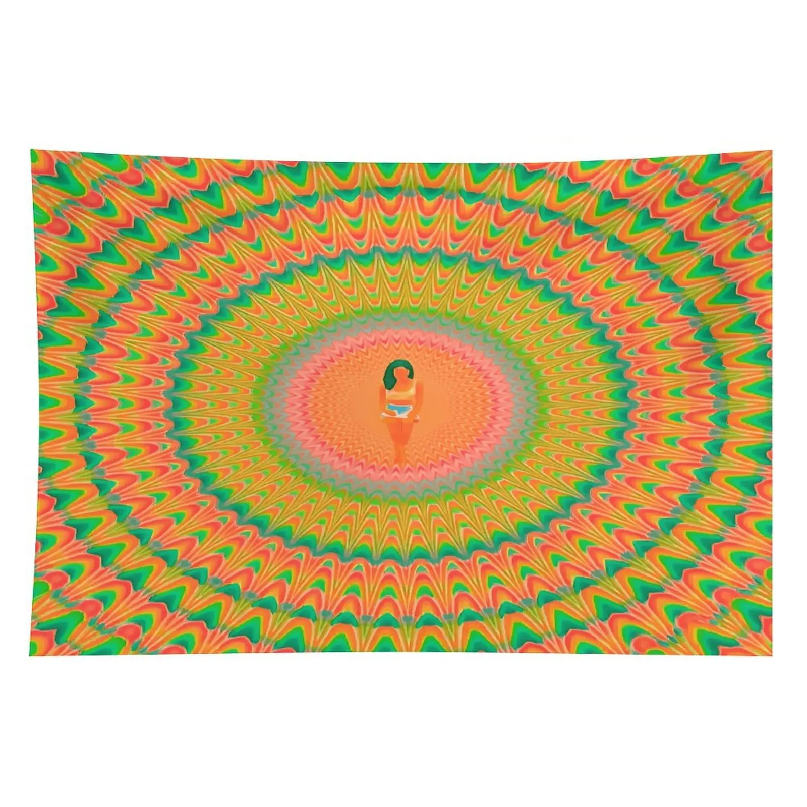 Jhene Aiko Abstract Synthetic Tapestry Wall Hanging - Single-Side Vibrant Full-Width Impact, Pill-Resist Fabric, Boho Room Decor, Lightweight Indoor/Outdoor Home Accent, Hand Wash Safe