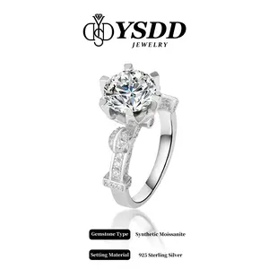 【#170 Wishing Fountain】3Carat Vintage Flower S925 Synthetic Moissanite Ring