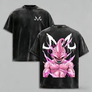 DBZ Majin Buu Unisex Summer outfits men streetwear 80s 90s graphic tees cotton Anime tank tops men gifts,funny graphic tee, men’s trendy t-shirts, deals, humorous, 90s, streetwear,penny tees, meme, boyfriend, good graphic, sluggy