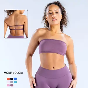(With Logo) DFY  New Set: Full Matte Ultra-Soft Nylon Yoga Tube Top for Yoga and Fitness Backless Halter Crop Set Tie-Dye Cross Pattern Hoodie track Men's Velour Tracksuit Women's Bandeau Bikini Maxi Dress Zip Front Three-Piece Scrub Jacket