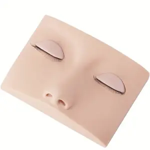 Practice Mannequin with Removable Lids for Eyelash Extensions and Makeup Applications Silicone Compact