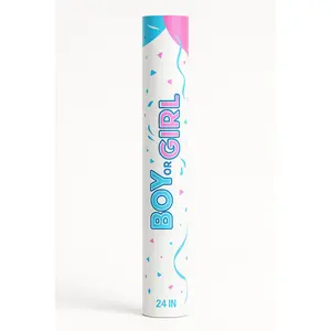 Pink Gender Reveal Powder Cannon - 24-Inch Party Popper
