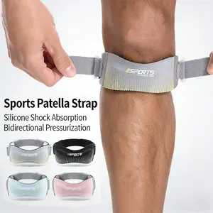 Outdoor Sports Patella Band Basketball Compression Knee Brace, Adjustable Shock Absorption Running Fitness Protective Gear