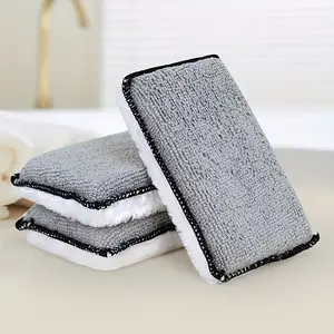 2pcs of Microfiber Sponges for Car Interior Detailing, Car Wash Sponges, Interior Scrub Sponges, Car Cleaning Sponges for Stain Removal, Dual-sided Sponges for Cleaning Leather, Plastic, Vinyl, and Interior Decorations, Kitchen Cleaning Sponges