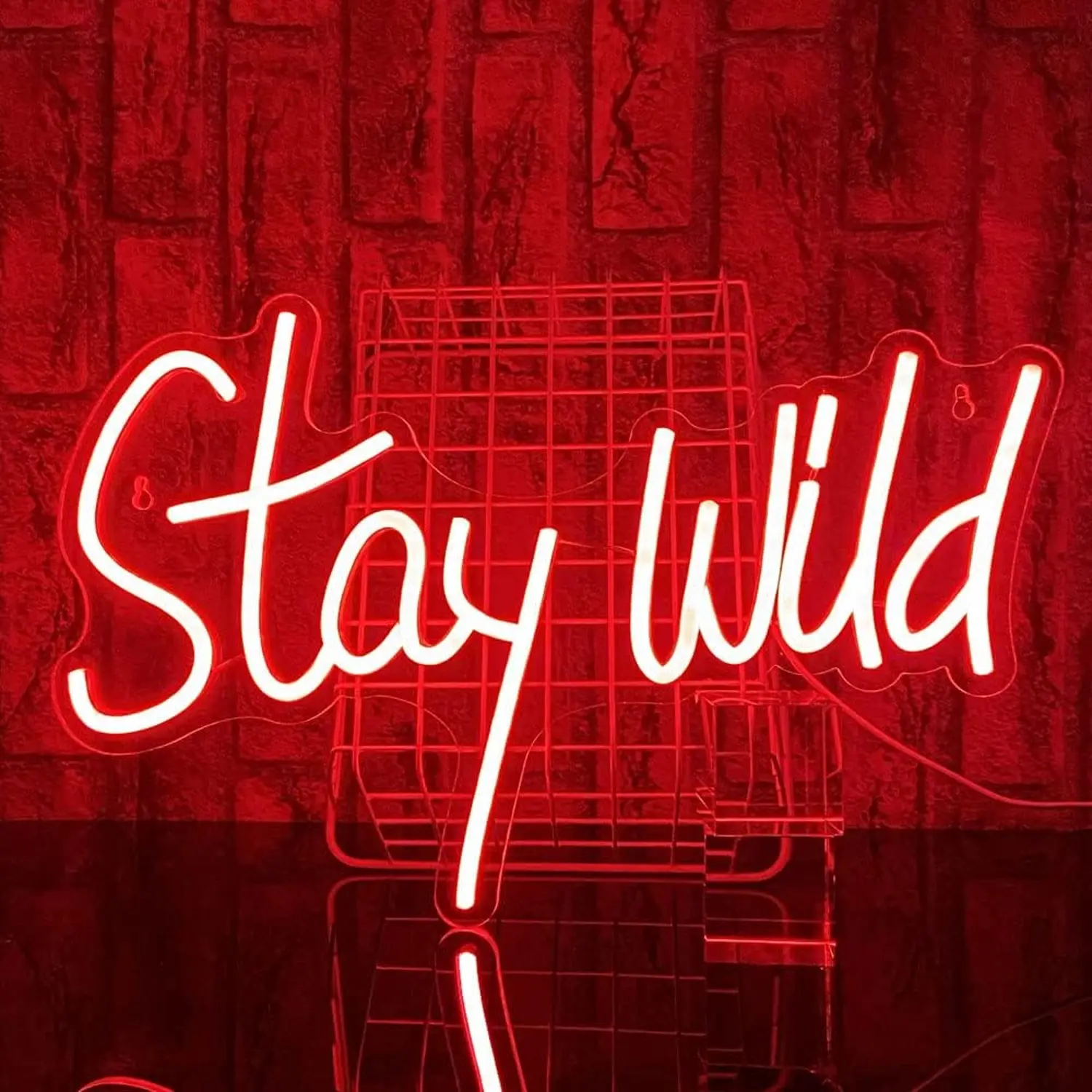 Stay Wild USB Neon Light, Free-Spirited Style, Soft Lighting, Relaxing Ambiance, Perfect for Bedrooms, Study Rooms, Bars, Creative Gift