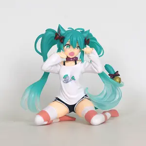 16cm Hatsune Miku Figure Cherry Blossom Miku Anime Two-Dimensional Beautiful Girl Model Ornament Birthday Gift