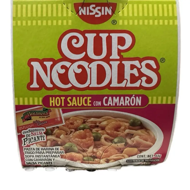 Nissin Cup Noodles 6 Pack of Chicken Flavor with Vegetables, 2.25 oz Each, Organic, No Trans Fat, Perfect for Sharing, from Guatemala Food Instant