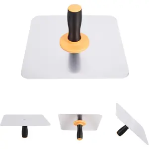Aluminium Plastering Hawk w/Removable Handle, 11.8 inch Plaster Mortar Board Holder Finishing Plastering Tool for Mortar Cement Stucco (Aluminium)
