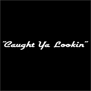 Pristine Graphics Caught ya Looking Windshield Banner 40" x 4" Vinyl Waterproof Decals for Car Exterior Accessories