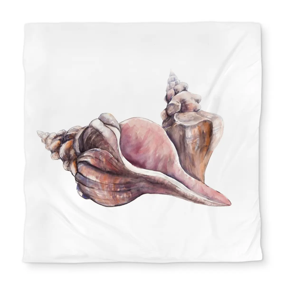 Begin Home Decor C1DCQSW0PG4CXJ Horse Conch Seashells Pink Bedroom Queen Size Duvet Cover - Home Decor
