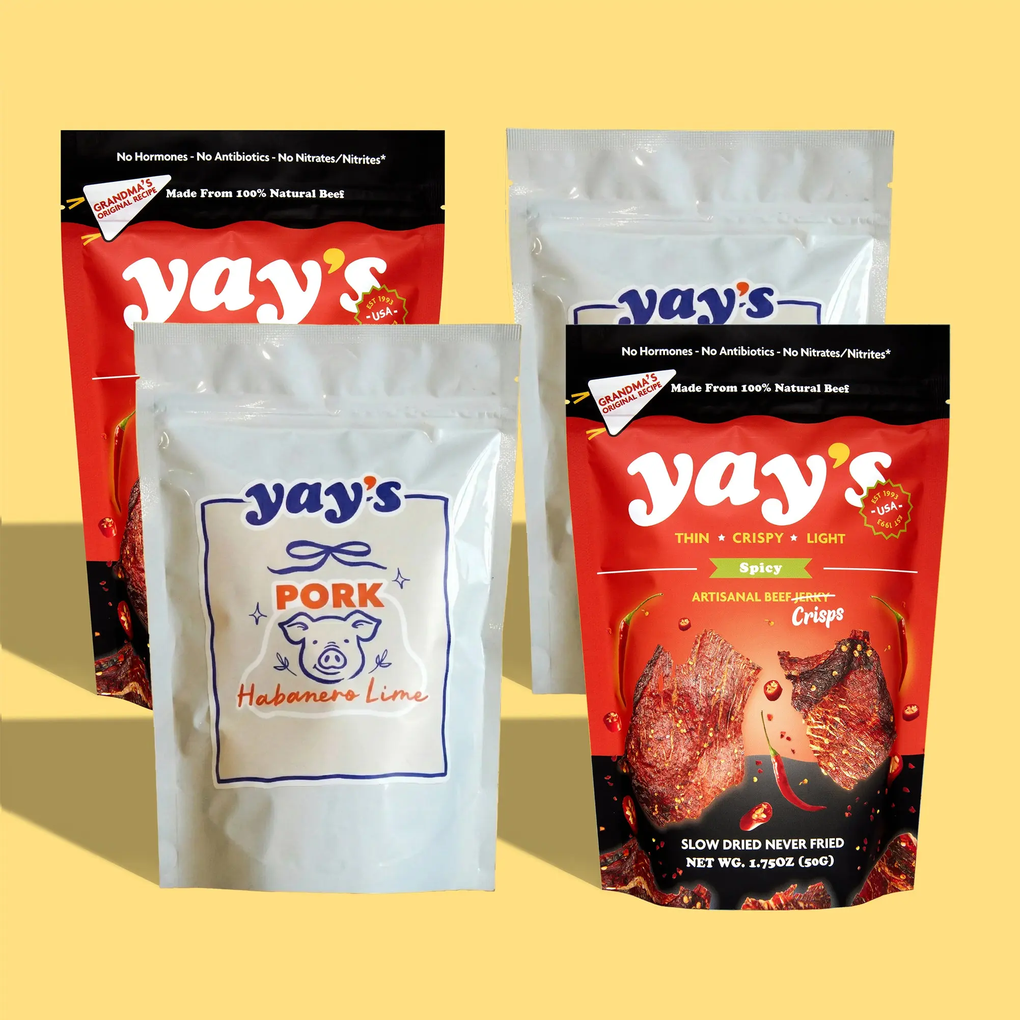 Spice Lovers Combo- 2 Spicy Original / 2 Habanero Lime Beef