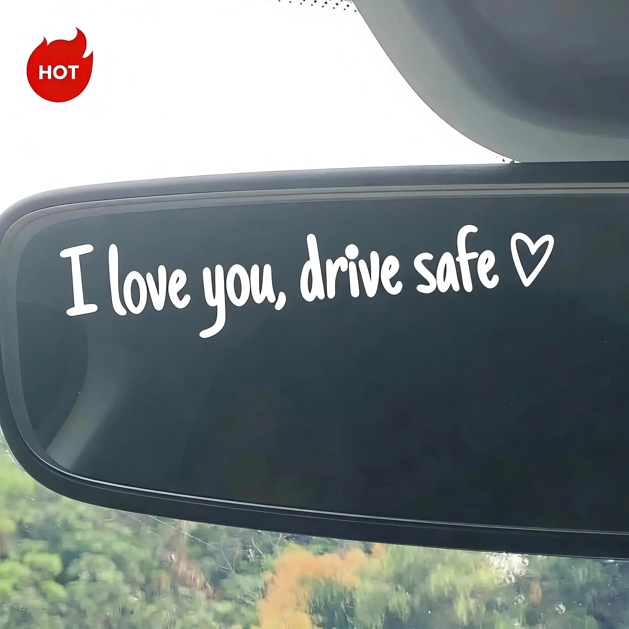 6x I Love You Drive Safe Decal Simple Design for Safe Driving Ideal for Drivers and Car Enthusiasts Vehicle Exterior Decoration Windshield Sticker 10x2cm safe car mirror decal,the sweetest way to say 'love',SummerVibes