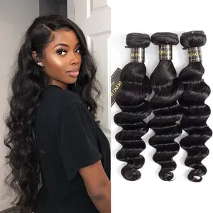 Bradz Hair Deep Wave Bundle | 100% Human Hair | Natural Black Tangle-Free Invisible Wavy Extensions
