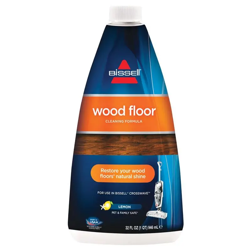 BISSELL Lemon Concentrated Liquid Floor Cleaner - 32oz, CrossWave Compatible, 4-Container Case, Household Odor-Fighting Freshening Hard Floor Cleaning Supplies, Odor-Fighting Floor Cleaners