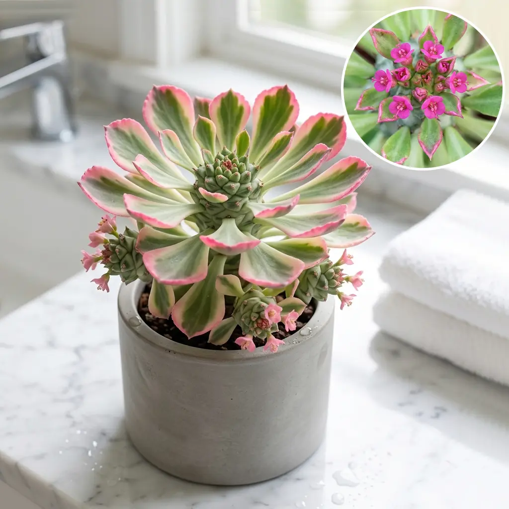 Monadenium Ritchiei Variegated Bare Root Plant Unique Succulent Caudex Plant Collector Plant Unusual Desert Plant
