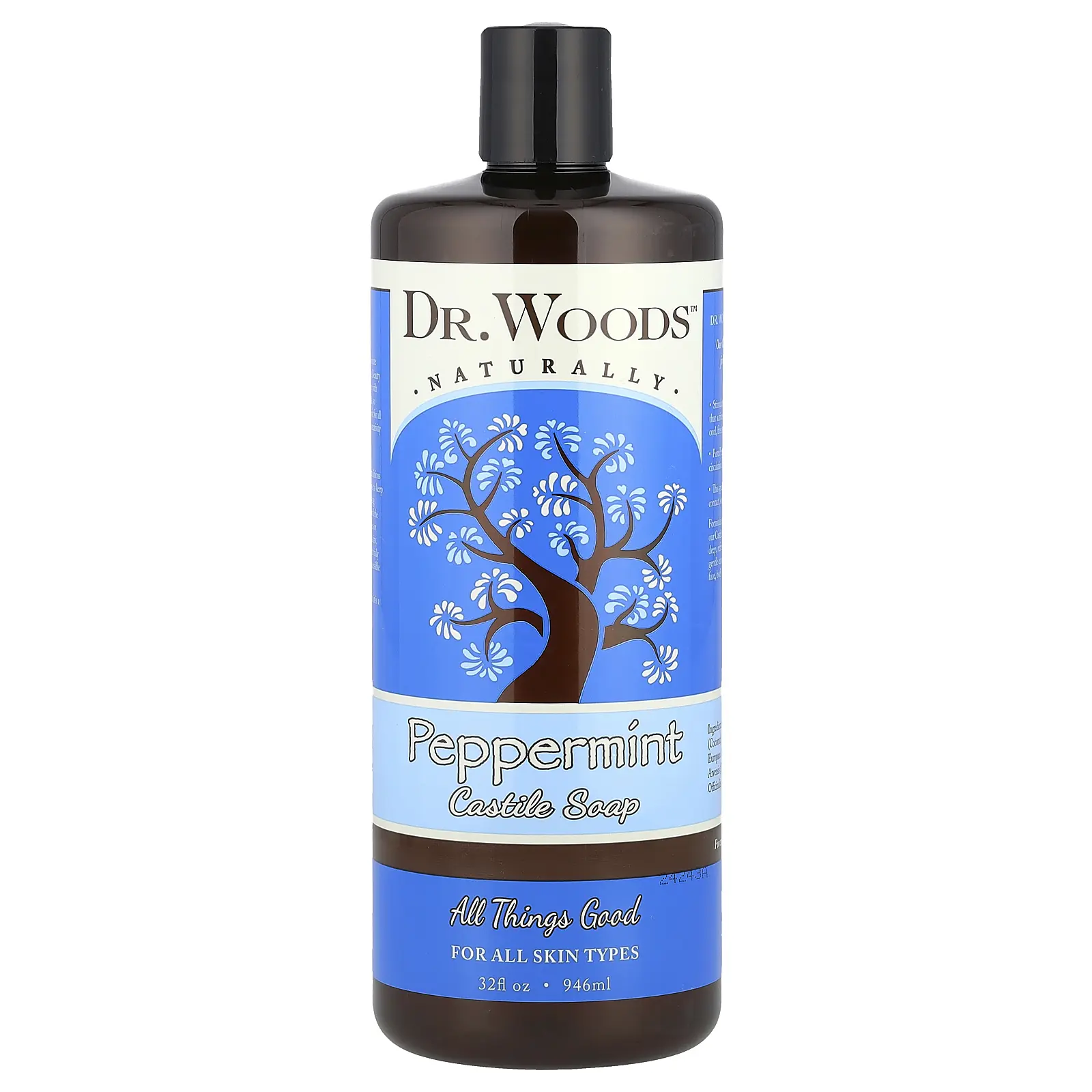 Dr. Woods Peppermint Castile Soap, 32 fl oz (946 ml) Dr. Woods Peppermint Castile Soap, 32 fl oz (946 ml)