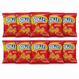 Bugles Original Corn Snacks 10 Pack, 0.88 oz Individual Bags Crispy Crunchy Snack Packs