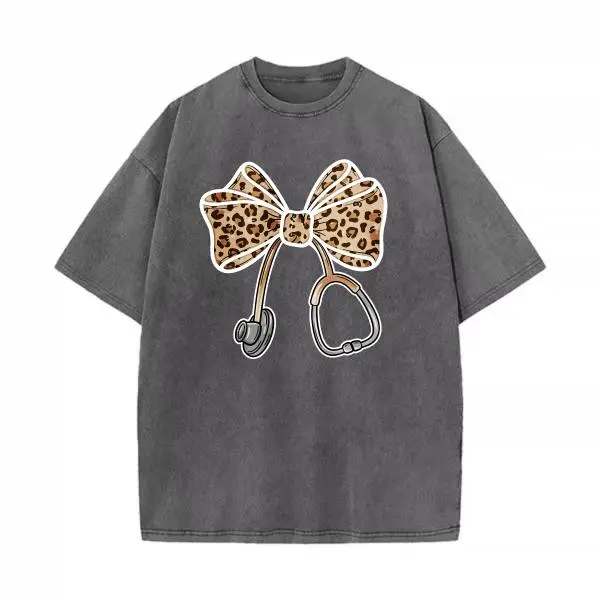 Washed Cotton Tee-Gray