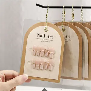 10 pieces of handmade press-type nail packaging, nail polish sample displays, nail art background cards, dust bags, card photography tools