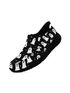 Halloween Men's Fashion Casual Loafers, Halloween Ghost Design Slip-On Casual Sneakers for Men, Trendy Casual Shoes for Halloween and Daily Wear, PLUS SIZE