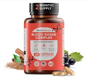 Blood Sugar Complex Supplement Cinnamon Zinc Cayenne Pepper Chromium Vitamin C E Biotin Magnesium Glucose Metabolism Support Dietary Formula 2 Months Supply Natural Ingredients Wellness Health Heart Immune Aid