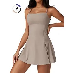 Tennis dress paired with built-in shorts, suitable for golf and women's sports design, fashionable sportswear for sports enthusiastsRAIMENTRY