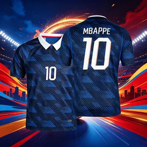 2026 France Home Away 7#Dembele and 10#Mbappe Short Long Sleeve Soccer Jersey Fans Version Breathable