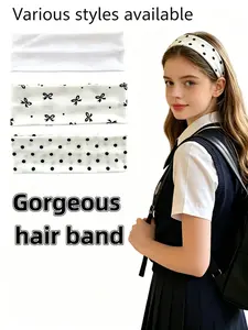 3pcs Women's Elegant Athletic Headbands, Charming Polka Dot Sporty Design, Comfortable Snug Fit Sweat-Wicking, Ideal for Daily Wear, Fitness, Yoga, Gorgeous Hair Band